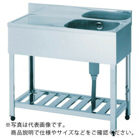 アズマ　一槽水切シンク左水槽　1200×450×800 KPM1-1200L ( KPM11200L ) （株）東製作所