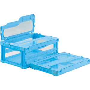 サンコー フタ一体型折りたたみコンテナー 559130 マドコンライトC-30Bブルー ( SKMLO-C-30B-BL ) 三甲(株)