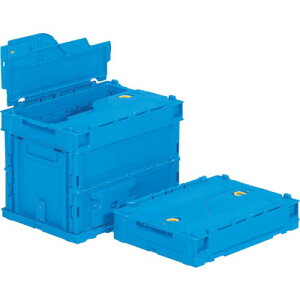 サンコー フタ一体型折りたたみコンテナー 555780 サンクレットオリコンP19B ( SKSO-P19B-BL ) 三甲(株)