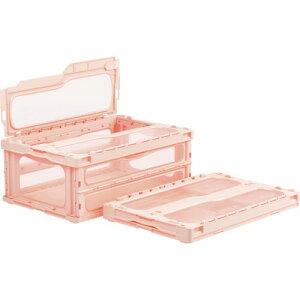 サンコー フタ一体型折りたたみコンテナー 559200 マドコンライトC-55Bピンク ( SKMLO-C-55B-PNK ) 三甲(株)