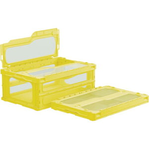 サンコー フタ一体型折りたたみコンテナー 559200 マドコンライトC-55Bイエロー ( SKMLO-C-55B-YE ) 三甲(株)