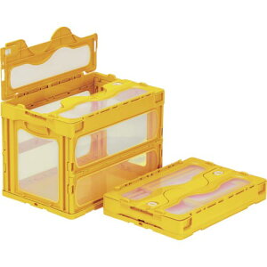 サンコー フタ一体型折りたたみコンテナー 559230 マドコンC-60Bイエロー ( SKO-C-60B-YE ) 三甲(株)