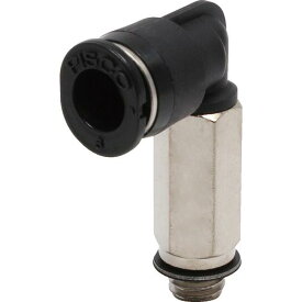 PISCO　チューブフィッティングミニ　ロングエルボ　チューブ6　接続口径M6×1 ( PLL6-M6M ) 【10個セット】