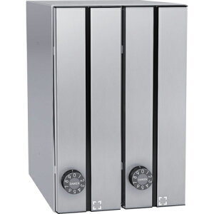 DAIKEN 集合郵便受 ポステック 前入れ前出し 大型・縦型・静音ダイヤル錠・屋内仕様・2戸分 シルバー ( CSP131T2D ) (株)ダイケン 【メーカー取寄】