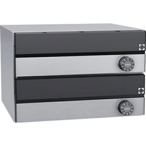 DAIKEN 集合郵便受 ポステック 前入れ前出し 大型・横型・静音ダイヤル錠・屋内仕様・2戸分 ブラック ( CSP131Y2DK ) (株)ダイケン 【メーカー取寄】