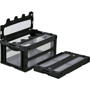 サンコー フタ一体型折りたたみコンテナー 559060 マドコンC-75Bブラック ( SKO-C-75B-BK ) 三甲(株)