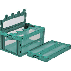サンコー フタ一体型折りたたみコンテナー 559060 マドコンC-75Bグリーン ( SKO-C-75B-GR ) 三甲(株)