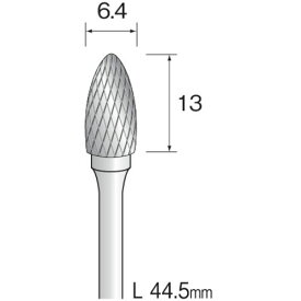 ミニモ　超硬カッター　クロスカット　Φ6．4　軸径3．0mm　 ( BC2273 ) ミニター（株）