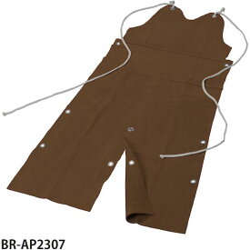 グリーンクロス　床革胸付ローハイド（股アテ付）　茶　BR－AP2307　 ( 6300031746 ) （株）グリーンクロス