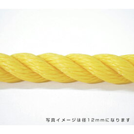 【SALE価格】グリーンクロス　ポリエチレンロープ　黄　8mm　100m巻　 ( 6300040574 ) （株）グリーンクロス 【メーカー取寄】