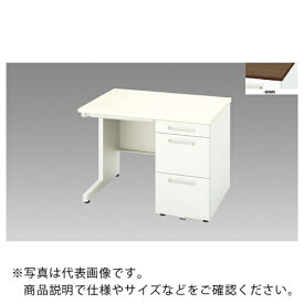 NAIKI 片袖デスク(ロングストローク XEHH型/天板:ダークウォールナット 本体:クリアーホワイト/W1000×D700×H720 ( XEHH107H-WWN ) (株)ナイキ 【メーカー取寄】