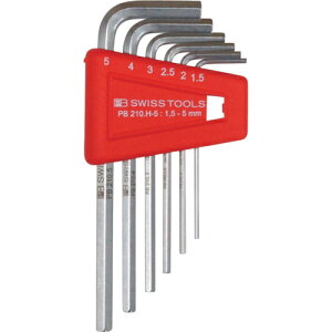 PBスイスツールズ 六角棒レンチセット(パックナシ) ( 210H-5 ) PBスイスツールズ社