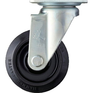【SALE価格】ハンマー 静音旋回式ゴム車輪(ナイロンホイール・ラジアルボールベアリング)125mm ( 420BBS-FR125 ) ハンマーキャスター(株)