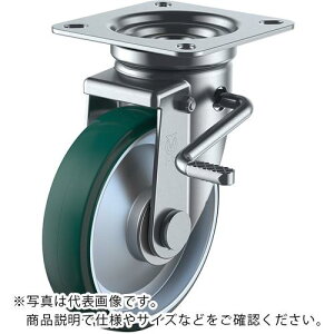 【SALE価格】ユーエイ プレート式 自在 キャスター ウレタン 車輪径75mm ストッパー付き Jタイプ JB(R)型 取付寸法63×63 ( UWJB-75R ) (株)ユーエイ キャスター事業部