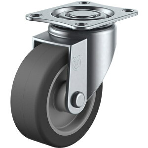 ユーエイ プレート式 自在 キャスター エラストマー 車輪径75mm Sタイプ SG型 取付寸法55×42 ( SG-75EL ) (株)ユーエイ キャスター事業部