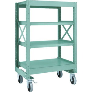 TRUSCO R3型ボルト式中量棚W900XD600XH1400 4段 Φ150 ウレタンキャスター付 ( R3-4364-U150 ) トラスコ中山(株)
