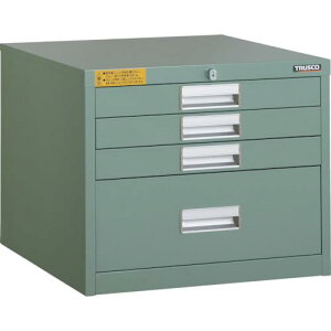 【SALE価格】TRUSCO LVE型キャビネット 500X550XH420 引出4段 ( LVE-421 ) トラスコ中山(株)