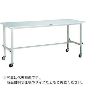 TRUSCO ( �g���X�R���R ) �y�׏d��Ƒ䍂�����ߎ�(80kg)AEM�^ 900X600XH718~1018 ��75�L���X�^�[�t �z���C�g�F ( RAEM0960C75 W )