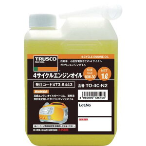 TRUSCO ( �g���X�R���R ) 4�T�C�N���G���W���I�C��1L �S�x10W-30 ( TO-4C-N2 )