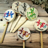 10002636　でんでん太鼓　ヤモリ　バリ楽器　おもちゃ　打楽器　アジアン　バリ　子供玩具　ヤモリ　ハイ…