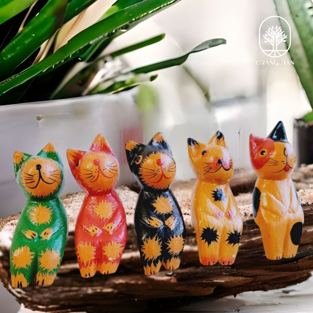 楽天市場】10002654 アジアン雑貨 木彫り アニマル ねこ バリネコ 猫