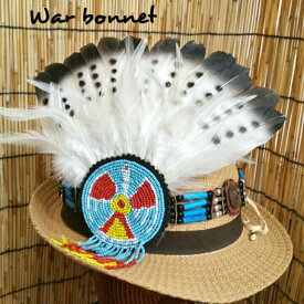 ウォーボンネット　羽根かんむり wn-11 羽根飾り　5カラーあり　ネイティブインディアン 帽子・コスプレ　ハロウィン