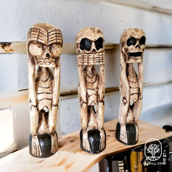 楽天市場】10001315 スカル ドクロ 骸骨 木製スカル バリ雑貨 アジアン インテリア雑貨 骸骨の置物 : orangutanオランウータン 木製 骸骨彫刻 アンティーク雑貨