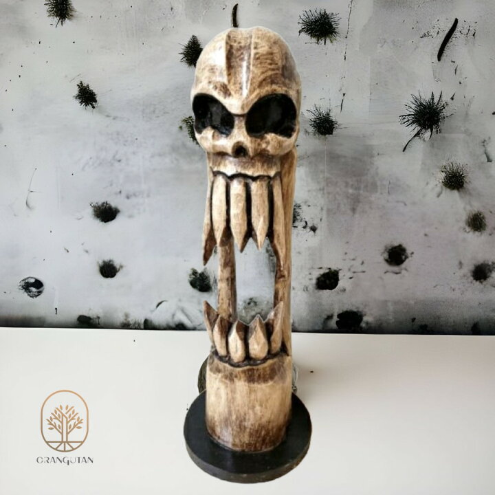 楽天市場】Skeleton グレイスケルトン リアルなガイコツの置物 オブジェ フィギュア 骸骨 がいこつ 人骨 デコ 人物 飾り おしゃれ 人間  リアル アンティーク 雑貨 アンティーク風 頭蓋骨 グレー ユニーク 小物 かっこいい インテリア ディスプレイ レトロ おしゃれ 本物 ... 木製 骸骨彫刻 アンティーク雑貨