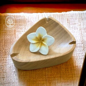10000591 灰皿 ウッド灰皿 木目 ナチュラル バリ雑貨 アシュトレイ 喫煙アイテム アジアン インテリア 灰皿