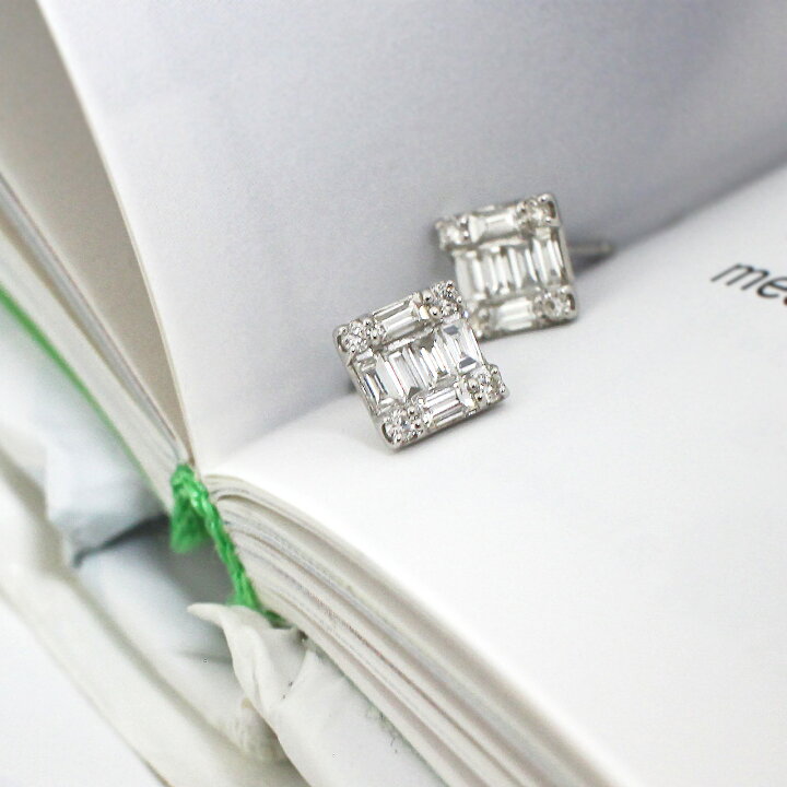 楽天市場】k18 pt900 ダイヤモンド ピアス 0.4ct レディース 