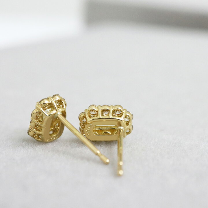 楽天市場】バゲットカット ダイヤモンド ピアス 0.5ct ジュエリー K18