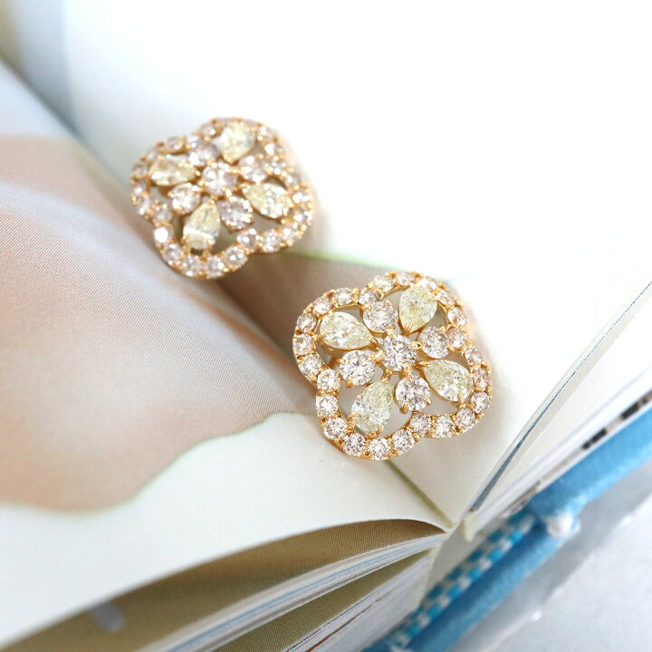 楽天市場】2ct ダイヤモンド ピアス k18 pt900 レディース ジュエリー  