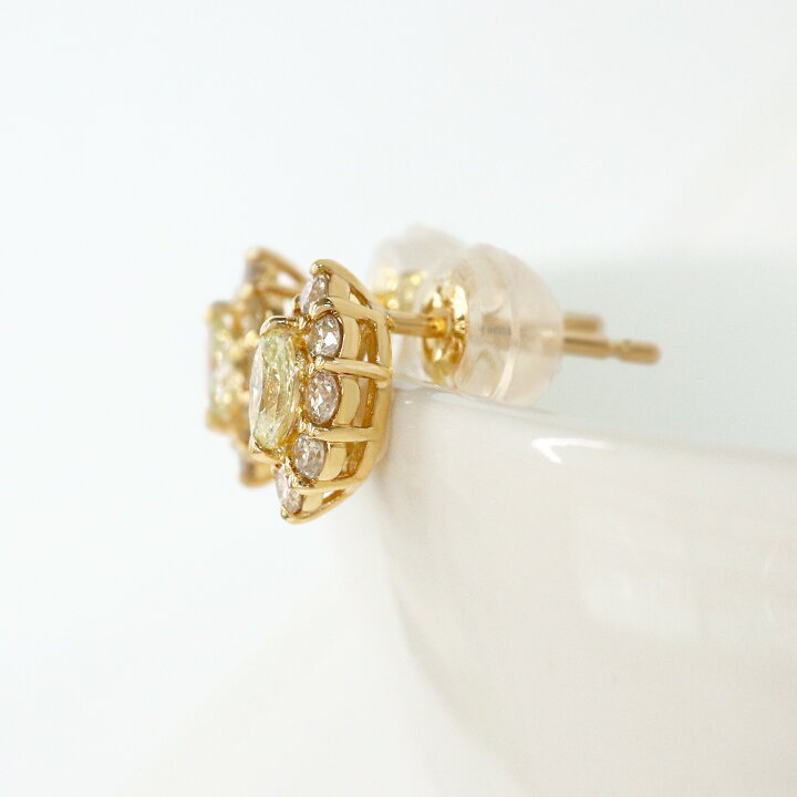 楽天市場】ダイヤモンド ピアス マーキス カット 0.3ct レディース 