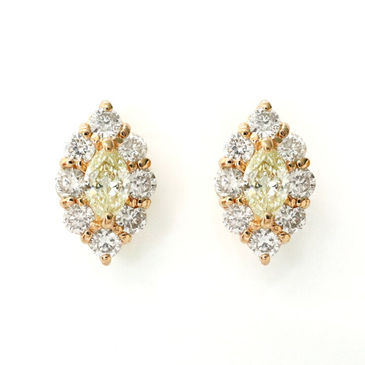 ダイヤモンド ピアス マーキス カット 0 3ct レディース ジュエリー k18 18金 ゴールド pt900 プラチナ ダイヤ スタッド 変形カット ファンシーカット 日本製 Orb jewelry オーブジュエリー