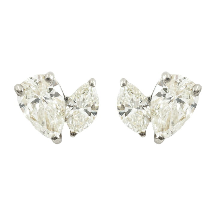 楽天市場】ペアシェイプ マーキス ダイヤモンド ピアス 0.5ct 