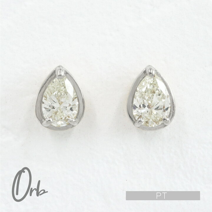 楽天市場】ペアシェイプ ダイヤモンド ピアス 0.3ct レディース 