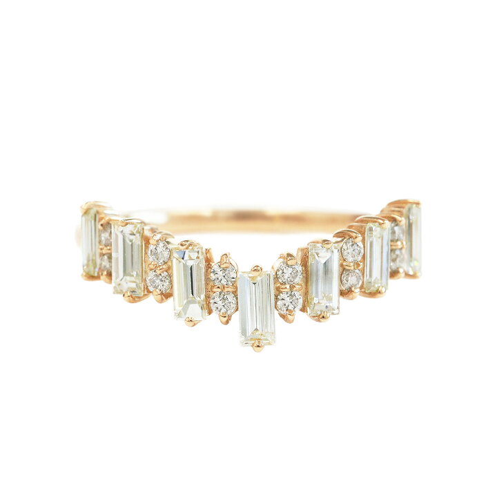 超ボリューム！5.89ct バゲットダイヤ 2連 K18 フルエタニティリング 