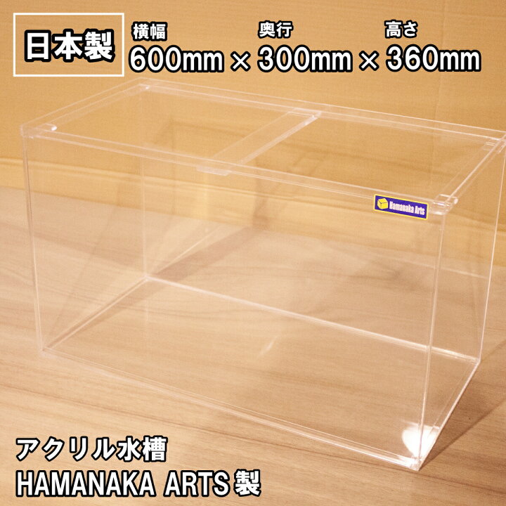 楽天市場】水槽 アクリル製 60cm 600×300×高さ360mm クリアタンク 