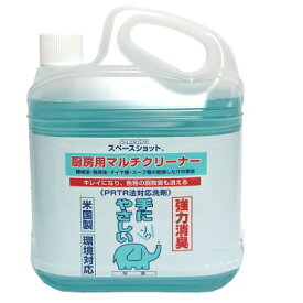 オーブ・テック スペースショット 厨房用マルチクリーナー 4L （消臭・除菌） シンク 換気扇 レンジ シューズ スリッパ 機械油 食用油 タイヤ痕