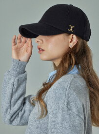 【正規販売店】VARZAR バザール キャップ 韓国ブランド ウールキャップ 秋冬新作 ハット 紫外線対策 小顔 帽子 VA Curved Stud Link Wool-Blend Ball Cap 1687 1688 1690 1689 ゴールド