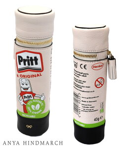 ANYA HINDMARCH AjnCh}[` uPritt Stickv yP[X vbgXeBbN |[` XeBbN̂ 5050925 171304 Anya Brands Pencil Case Pritt Stick in Optic White Capra with Sporting Nappa