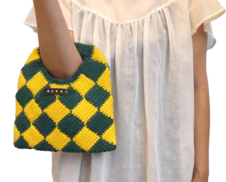 楽天市場】【2024年春夏モデル】マルニ MARNI ニットバッグ かぎ針編み 