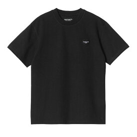 【2023年秋冬新作】カーハート(Carhartt WIP) 半袖Tシャツ ダブルハート ハートラベル ワッペン レディース オーガニックコットン Double Heart T-Shirt ネイビー ホワイト ブラック I032139【あす楽対応_関東】