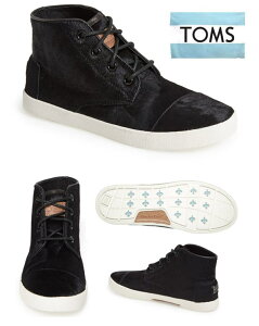 �y���f�B�[�X�V���[�Y�z�g���Y Toms �n���R�X�E�F�[�h�X�j�[�J�[ �n�C�J�b�g PASEOS HIGH Black Pony Hair �u���b�N�|�j�[�w�A�y���{���K�i�z