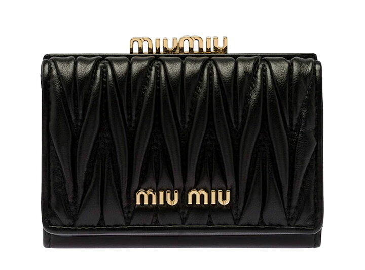 楽天市場】MiuMiu ミュウミュウ 三つ折り財布 マテラッセ MATELASSE
