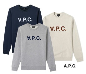 A.P.C.(アーペーセー) ロゴスウェットトレーナー メンズ フロッキープリント【あす楽対応_関東】