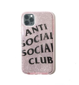 アンチソーシャルソーシャルクラブ(ANTI SOCIAL SOCIAL CLUB)iPhone11ケース ラメ グレー ピンク ASSC ソフトケース【あす楽対応_関東】