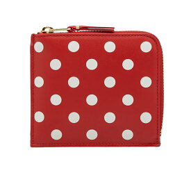 コムデギャルソン(COMME des GARCONS)レザーコンパクト財布 ポルカドットウォレット POLKA DOTS Leather Wallet ブラック レッド SA3100PD【あす楽対応_関東】