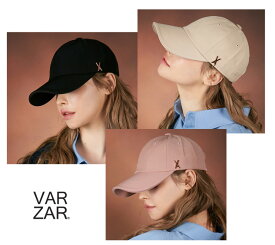 【正規販売店】VARZAR バザールキャップ 韓国ブランド CAP 紫外線対策帽子 ローズゴールド ブラック ピンク ベージュ Rose gold stud over fit ball cap 642 643 644【あす楽対応_関東】