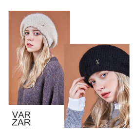 【正規販売店】VARZAR バザール ニットハンチング ニットベレー帽 ニットキャップ 韓国ブランド CAP 帽子 Stud Logo Wool Knit Beret 875 876【あす楽対応_関東】